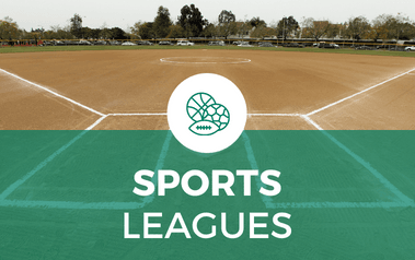 Sports Leagues - image of a softball field from home plate